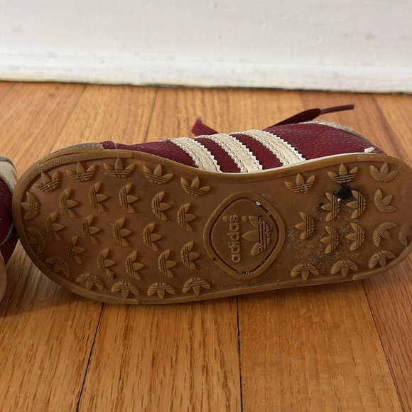 Adidas Samoa toddler maroon red sneakers - Picture 6 of 13